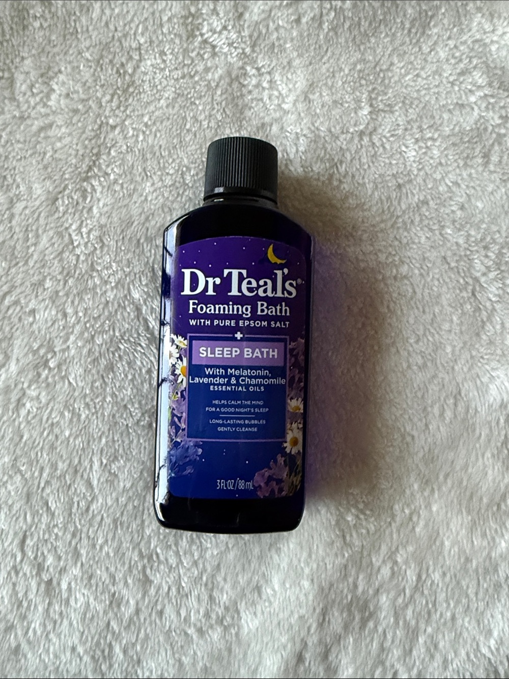 Dr Teal's Foaming Sleep Bath Melatonin Lavender Essential Oils 3 FL OZ/88mL New